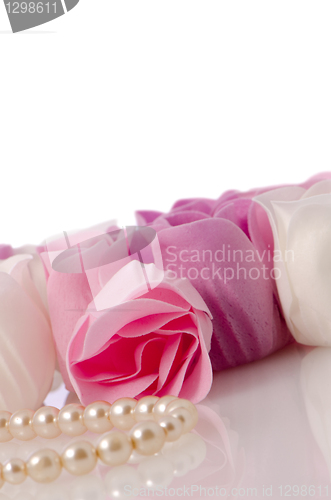 Image of Soap roses and pearl necklace