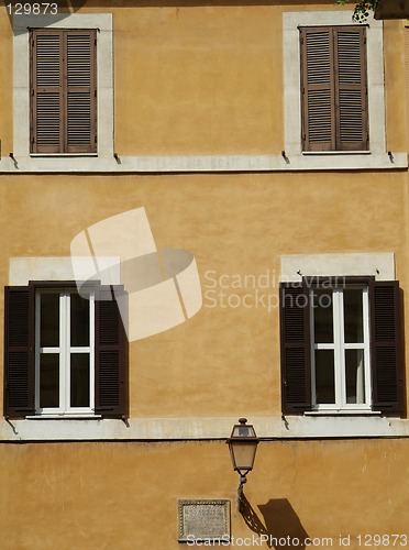 Image of Windows of old building in Rome