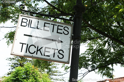 Image of Tickets Sign