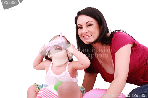 Image of mom and daughter having fun 
