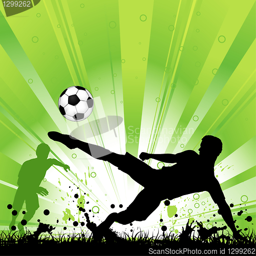 Image of Soccer Player on Grunge Background