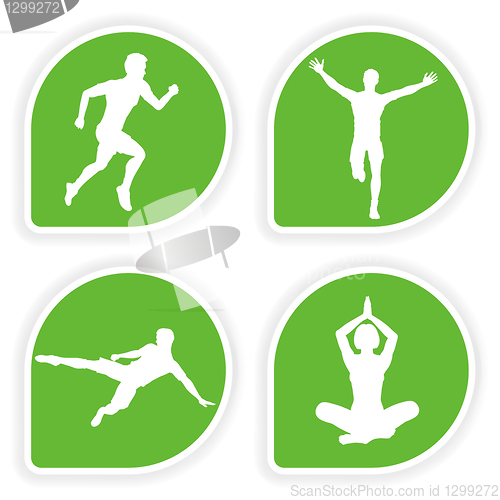 Image of Collect Sticker with Sport Silhouettes
