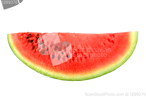 Image of Only red slice of ripe watermelon