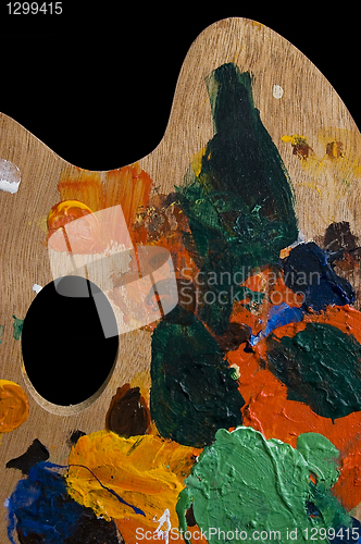 Image of painting palette with paint