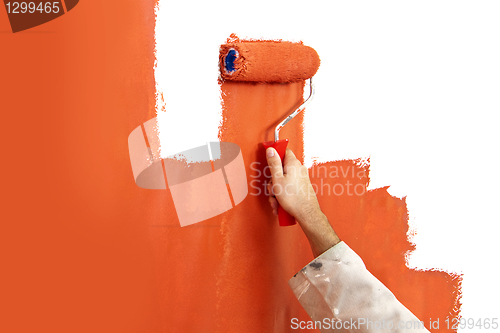 Image of Painting a wall