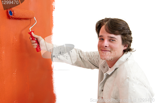 Image of Painting a wall