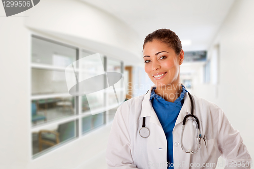 Image of Happy smiling doctor in hospital