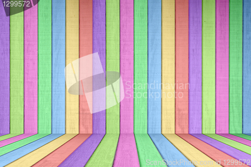 Image of Pastel Colored Wood Fence Background Element