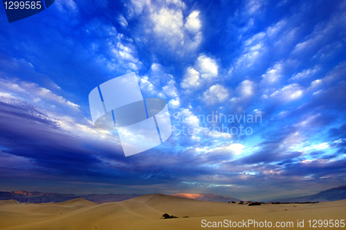 Image of Beautiful Sand Dune Formations in Death Valley California