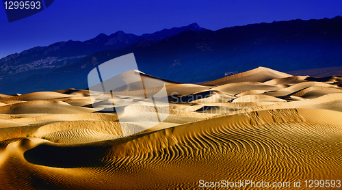 Image of Beautiful Sand Dune Formations in Death Valley California