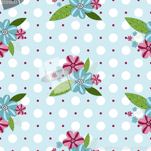 Image of Seamless gentle floral pattern