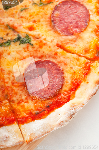 Image of Italian original thin crust  pepperoni pizza