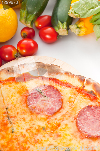 Image of Italian original thin crust  pepperoni pizza