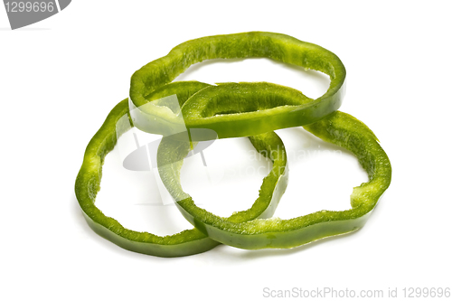 Image of Sliced green pepper 