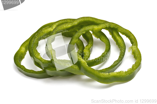 Image of Sliced green pepper 