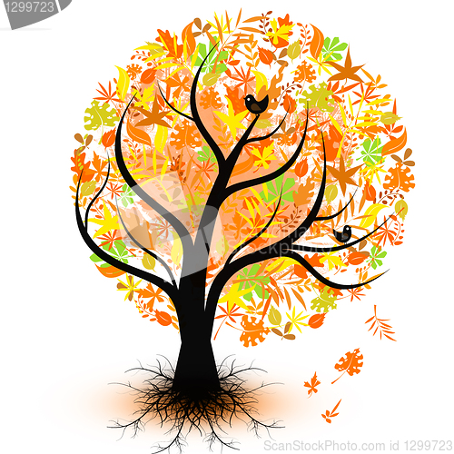 Image of Colorful autumn tree