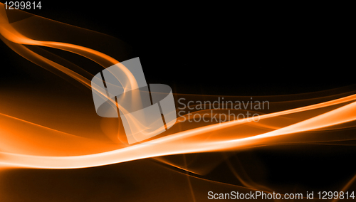 Image of Orange smoke in black background