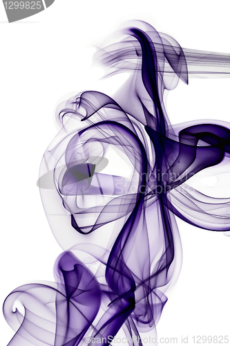 Image of Lilac smoke in white background