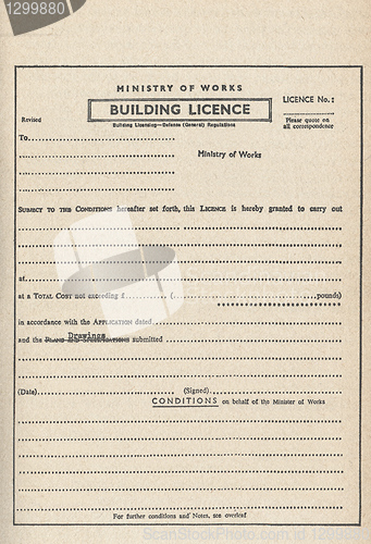 Image of Building licence planning permission permit