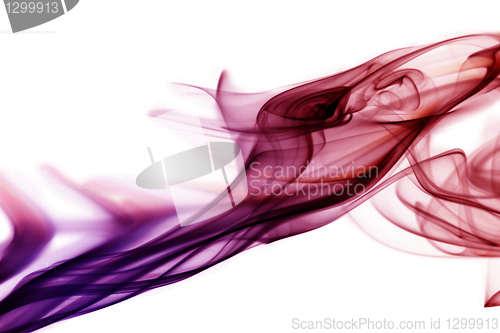 Image of Purple-red smoke in white background