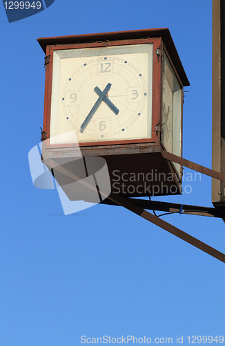 Image of Town Clock with blue sky background