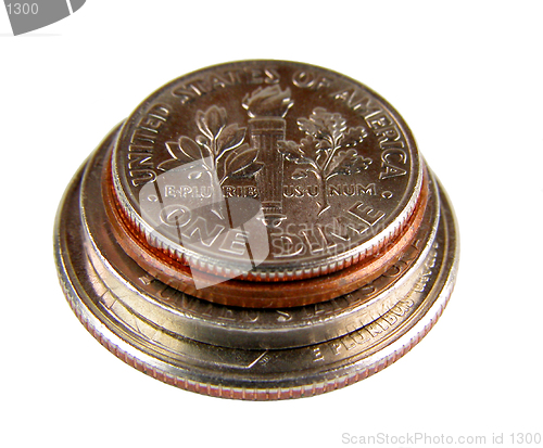 Image of American coins cone