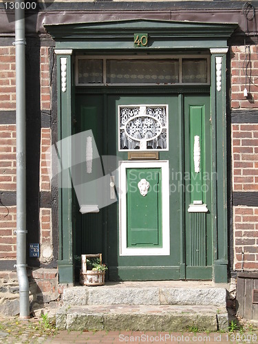 Image of green door