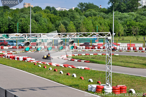 Image of go kart racing