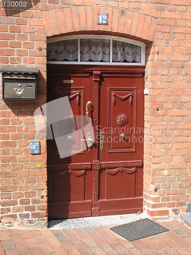 Image of red brown door