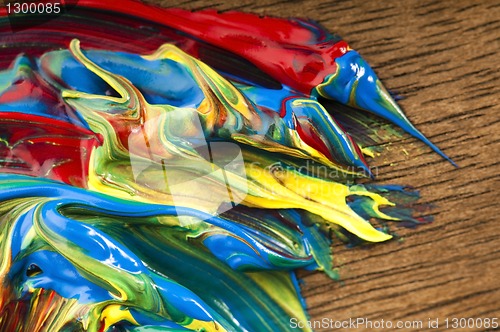 Image of mixing paints. background 