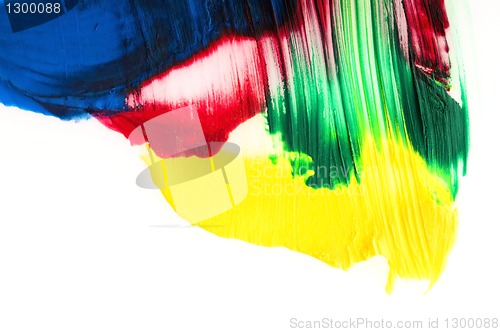 Image of paints on the white paper
