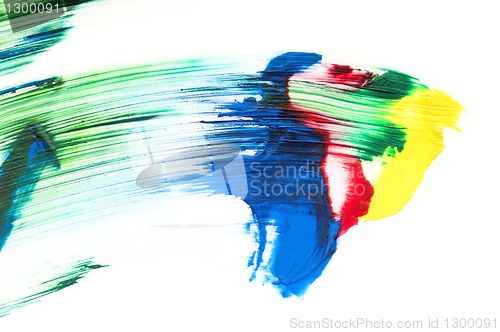 Image of paints on the white paper