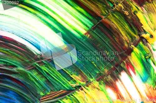 Image of paints on the white paper