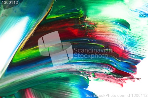 Image of paints on the white paper