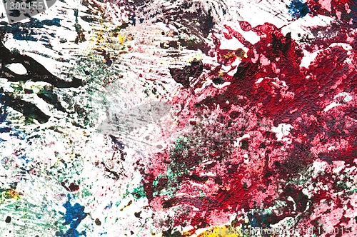 Image of paints on the white paper