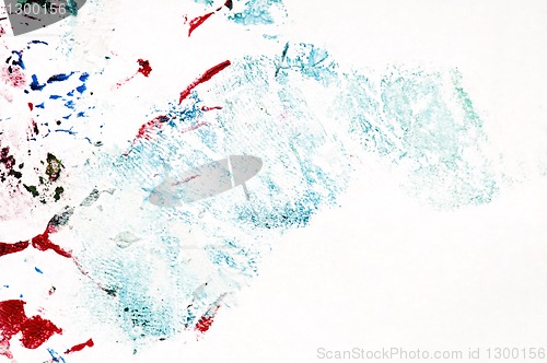 Image of paints on the white paper