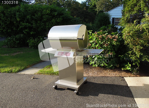 Image of stainless steel barbecue grill