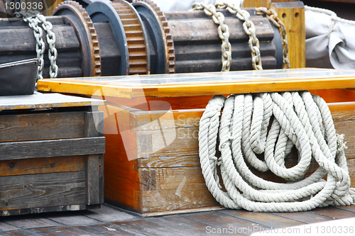 Image of Rope on deck