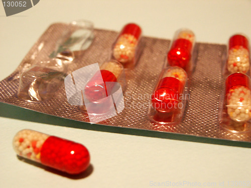 Image of capsules with a medicine