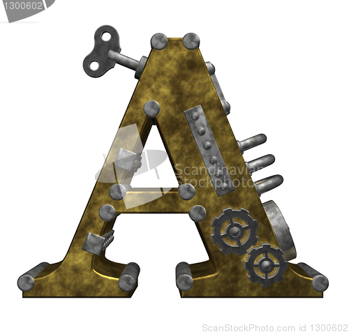 Image of steampunk letter a