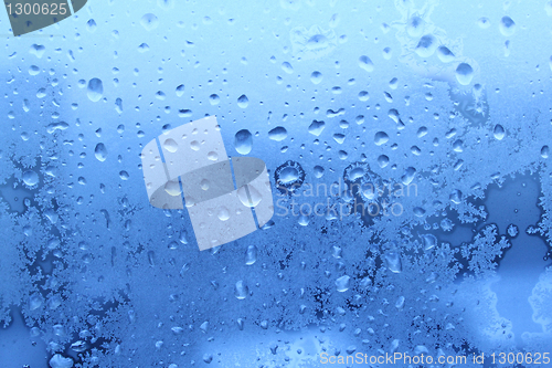 Image of ice and water drops texture