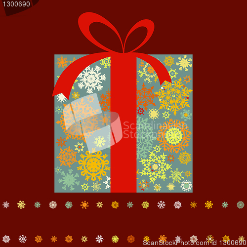 Image of Christmas present box, multicolor. EPS 8