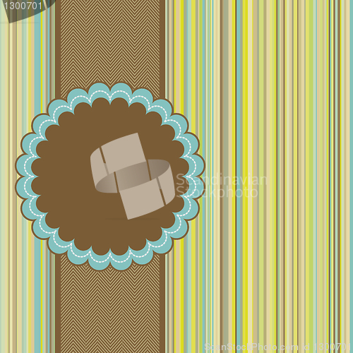 Image of Retro greeting card template design. EPS 8