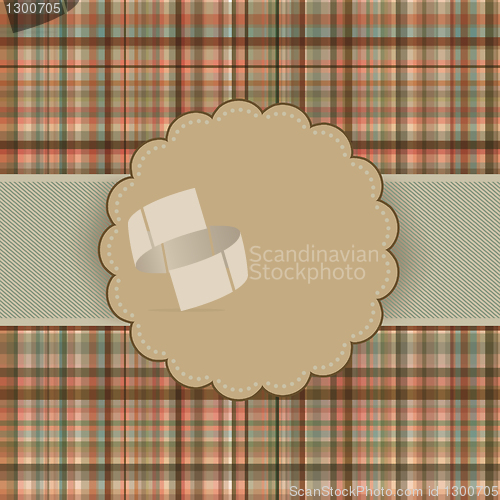 Image of Wallace tartan vintage card background. EPS 8