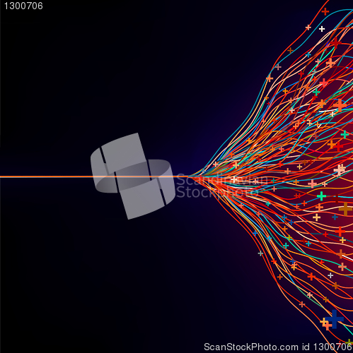 Image of Glowing resembling motion neon curves. EPS 8