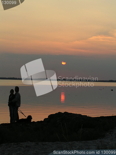 Image of An evening walk at the sea