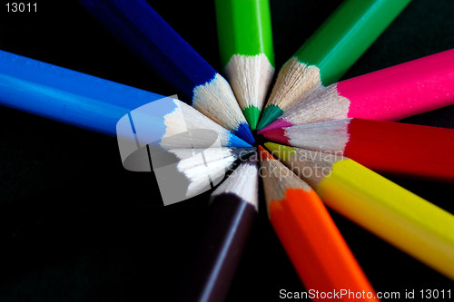 Image of circle of crayons