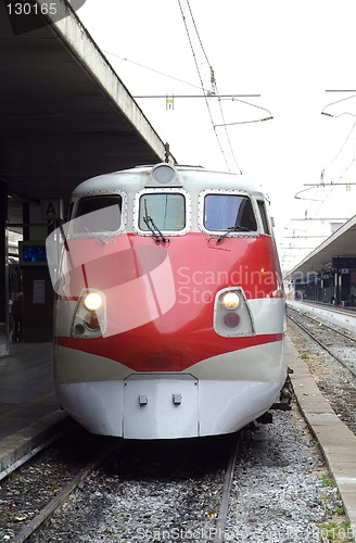 Image of Italian express train at Termini, Rome