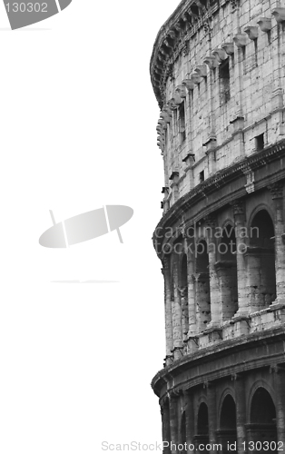 Image of Detail of Colosseum, isolated