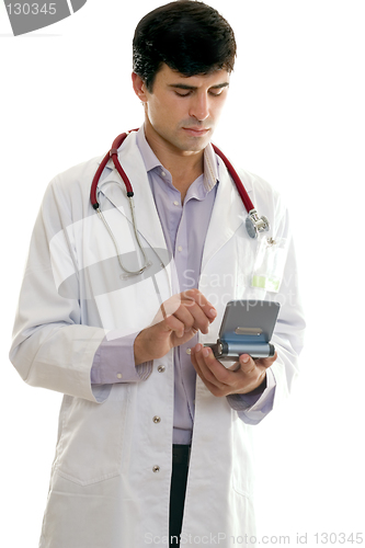 Image of Doctor using technology